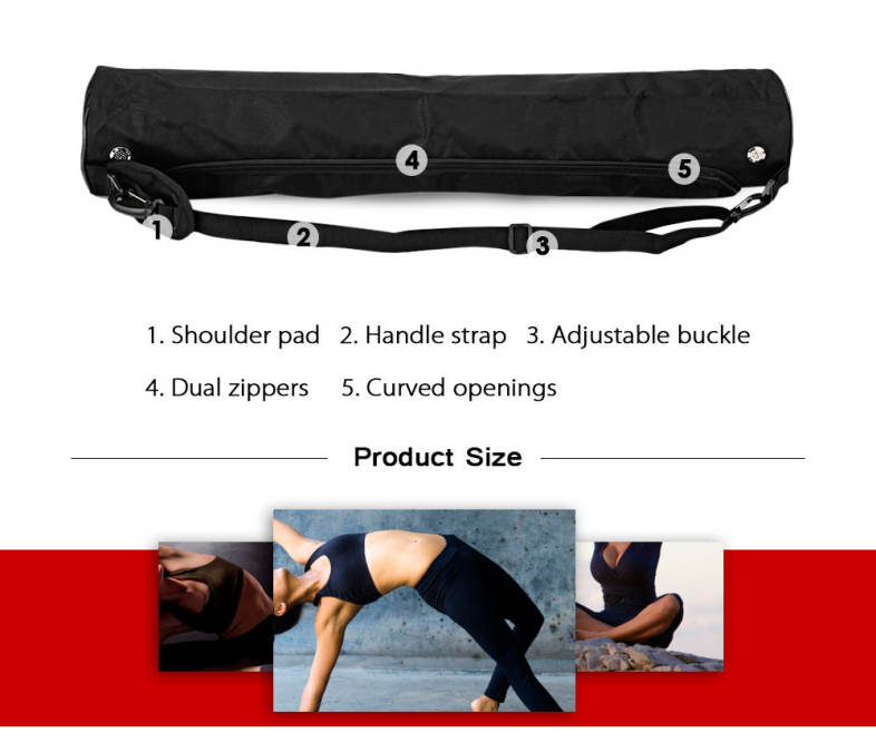 Outlife 73 x 13cm Oxford Cloth Strap Exercise Gym Fitness Pilates Yoga Mat Bag Carrier Backpack 