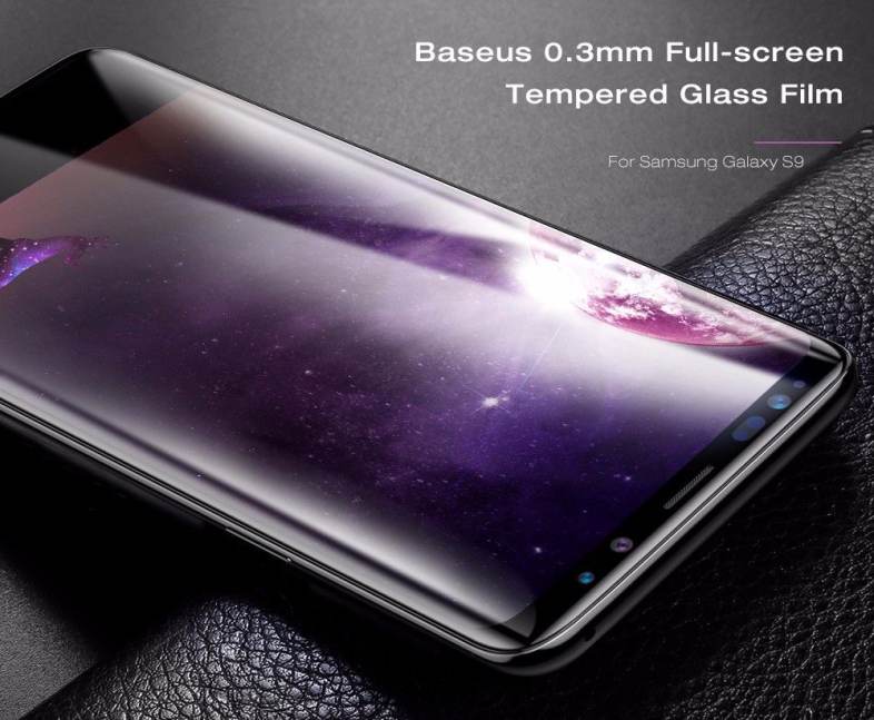 Baseus 0.3mm Full-screen Arc-surface Tempered Glass Film for Samsung Galaxy S9 