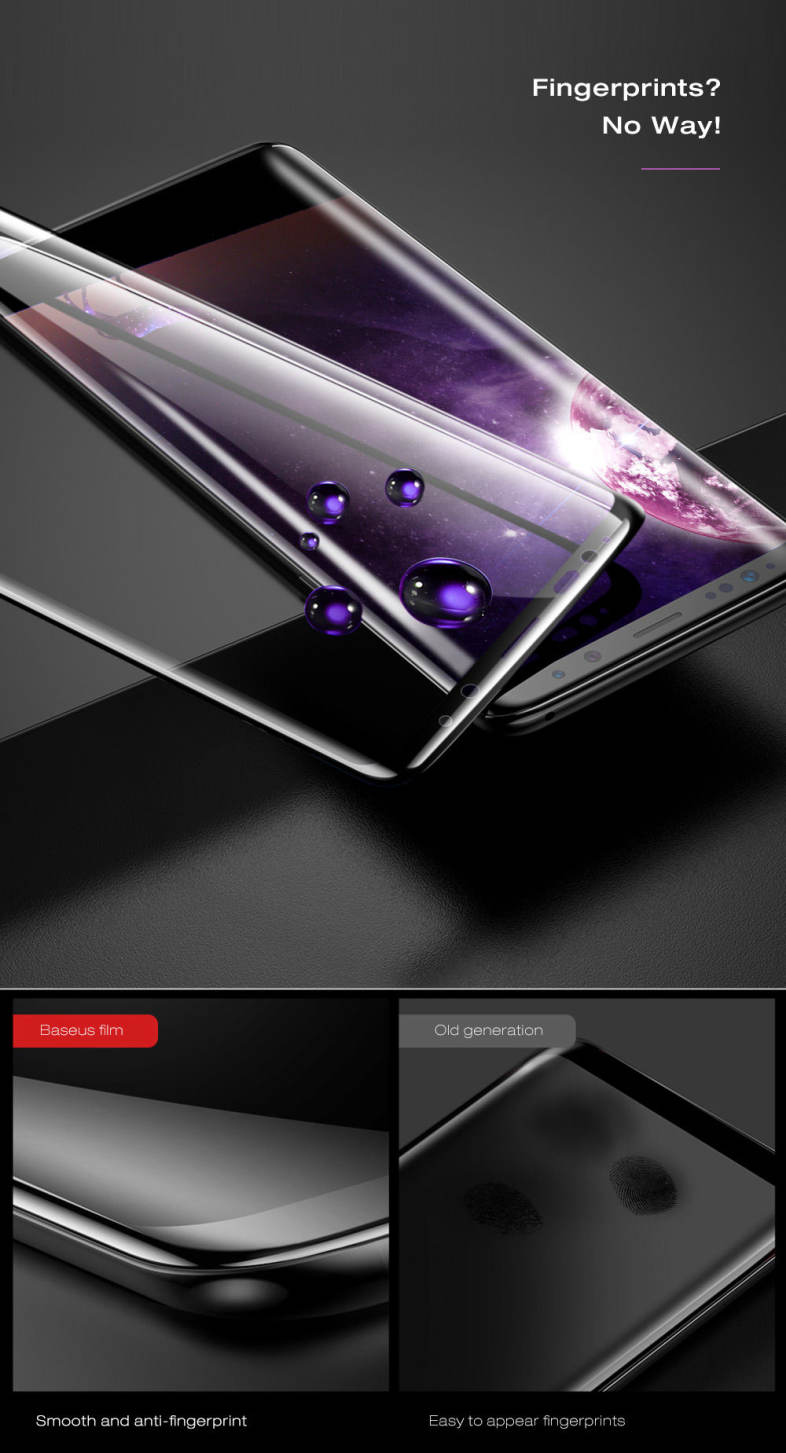Baseus 0.3mm Full-screen Arc-surface Tempered Glass Film for Samsung Galaxy S9 