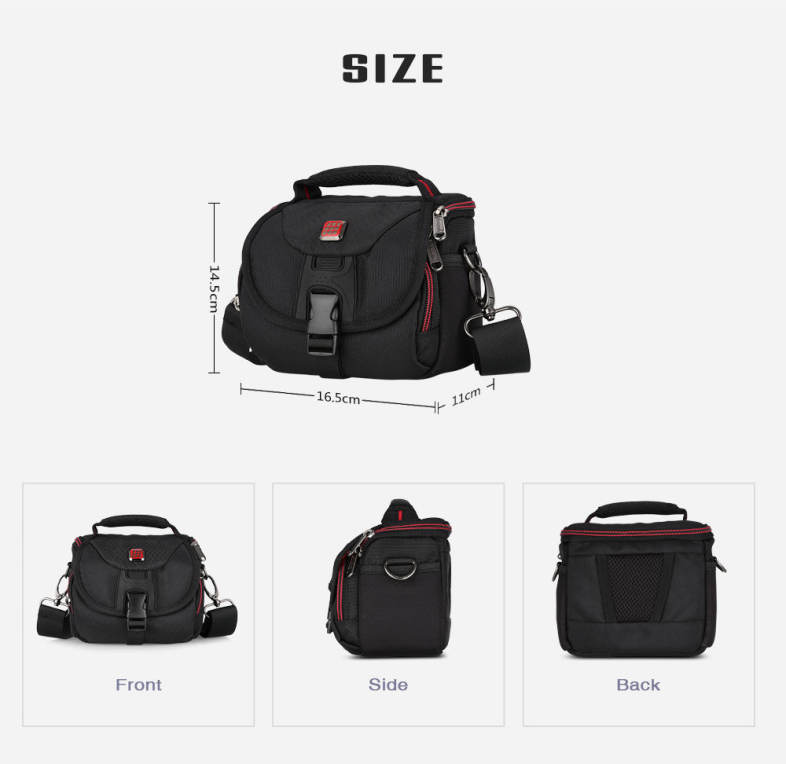 PROWELL DC21791C Water Resistant Camera Shoulder Bag for Travel 