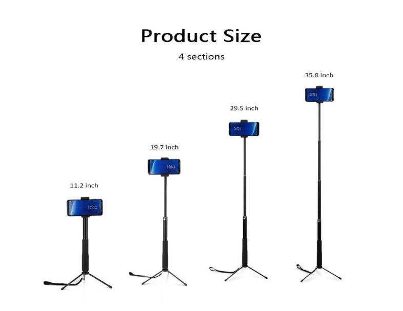 LEDISTAR LDX - 801 Multifunctional Aluminum Alloy Selfie Stick for GoPro Smartphone Camera