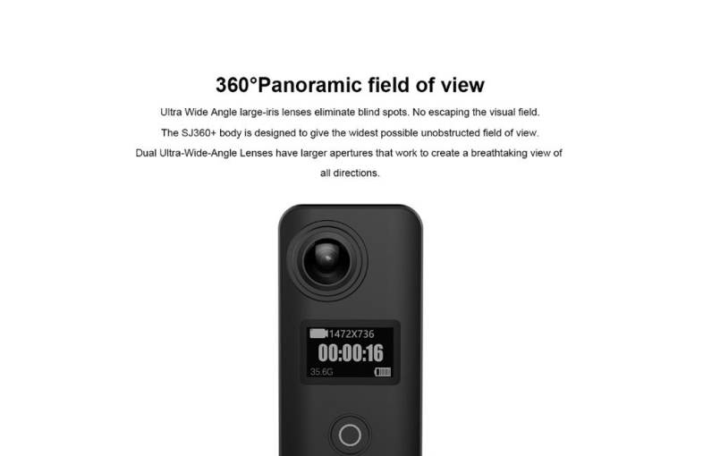 Original SJCAM SJ360  HD 1080P 30fps VR Panoramic Camera with Dual lens