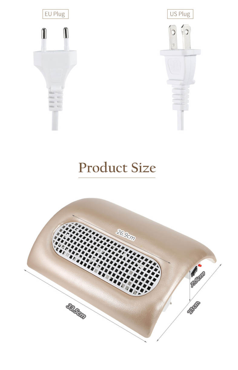 SF - 16 3 Fans Nail Dust Suction Collector Manicure Machine Beauty Equipment
