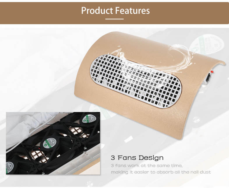 SF - 17 3 Fans Nail Dust Collector Manicure Machine Beauty Equipment