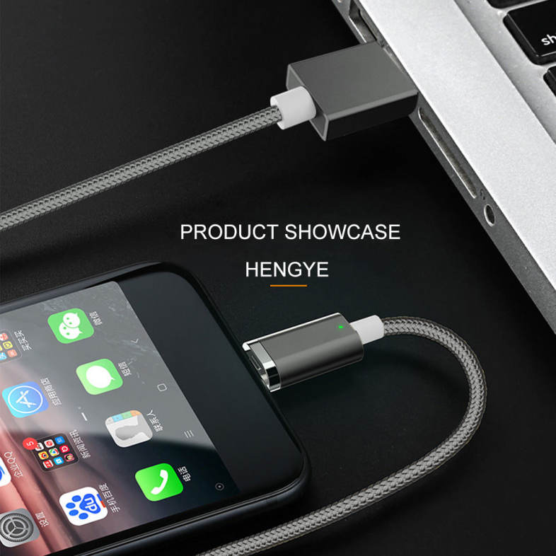 Fast Charger 3 in 1 Metal Head Usb Cable Magnetic Charging Micro Usb Magnetic Data Cable