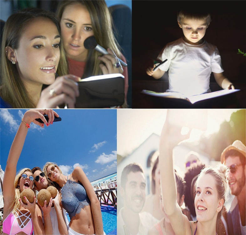 Anti-Skid Emitting Hard Back Shell Fashion Selfie LED Flash Light Phone for iPhone X Case