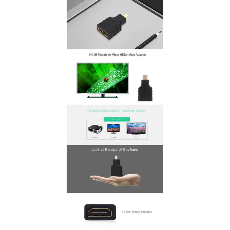 HDMI Female to Micro HDMI Male Adapter