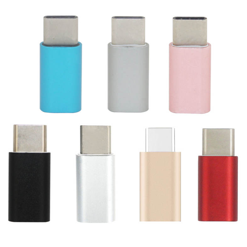 Minismile 7PCS Aluminium Alloy USB 3.1 Type-C To Micro USB Data Sync Charging Adapters Converters