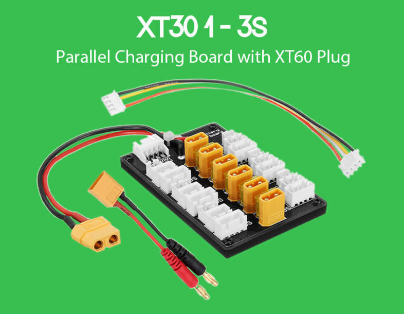 XT30 1 - 3S Parallel Charging Board with XT60 Plug for IMAX B6 ISDT 