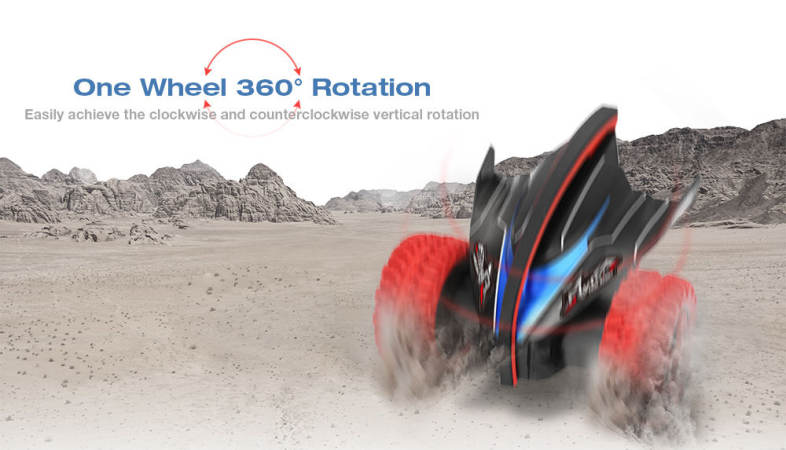 Flytec 015 360 Degree Bouncing Rotation Devil Fish Crazy Gyro Car 2.4G 4CH RC Toy 