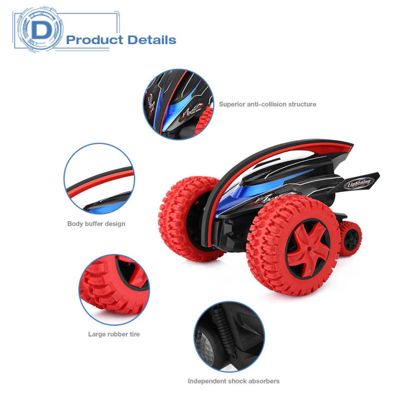 Flytec 015 360 Degree Bouncing Rotation Devil Fish Crazy Gyro Car 2.4G 4CH RC Toy 