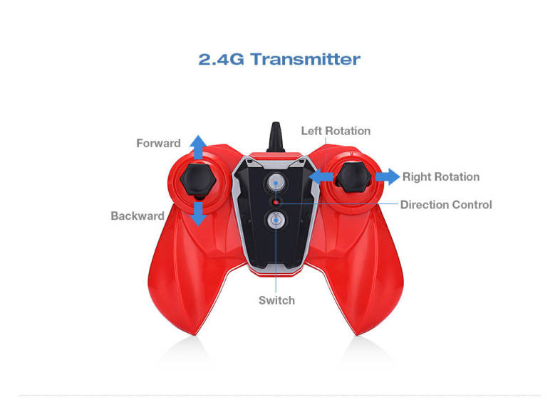 Flytec 015 360 Degree Bouncing Rotation Devil Fish Crazy Gyro Car 2.4G 4CH RC Toy 