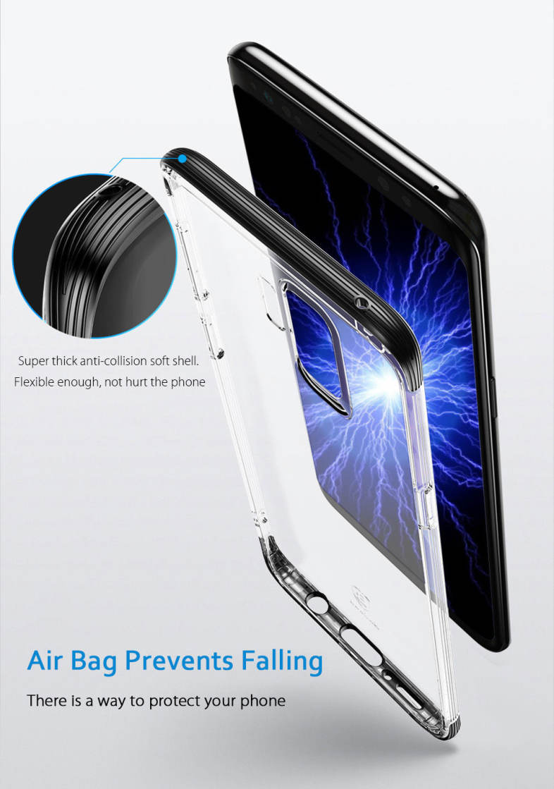 Baseus Armor Case TPU Transparent Anti-slipping Shell for Samsung Galaxy S9