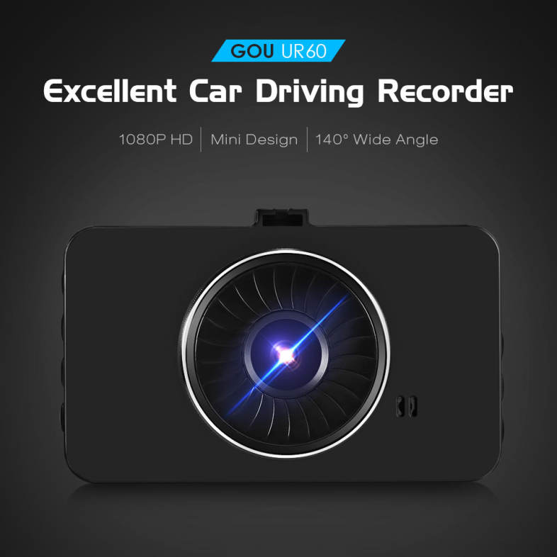 GOU UR60 Mini Dash Cam HD1080P 140 Degree Wide Angle Lens Car Driving Recorder
