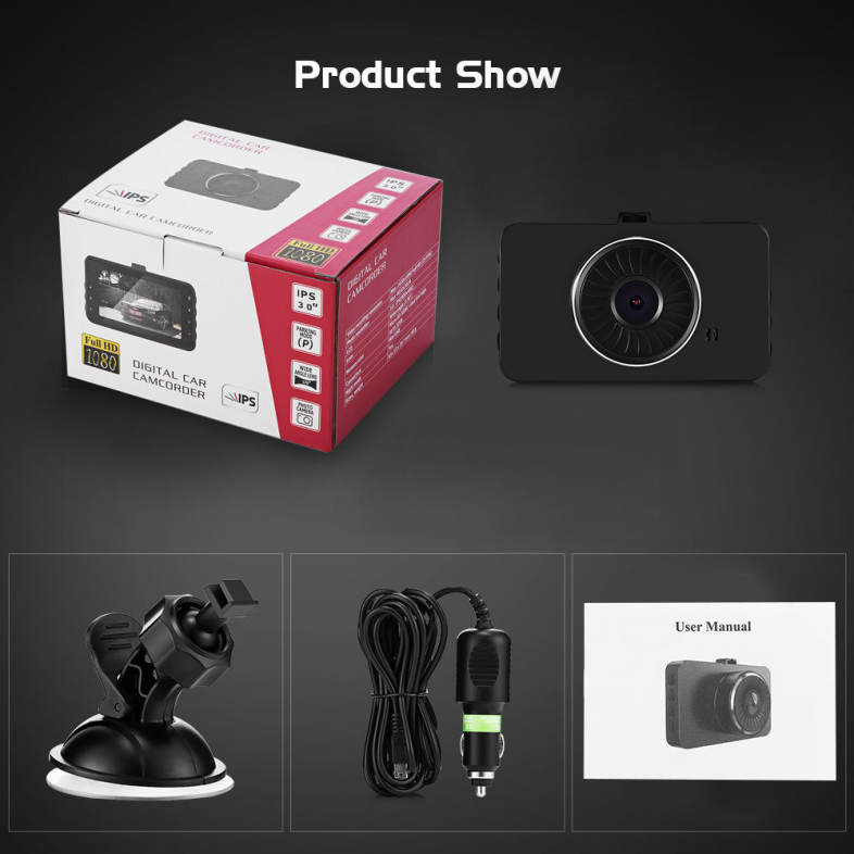 GOU UR60 Mini Dash Cam HD1080P 140 Degree Wide Angle Lens Car Driving Recorder