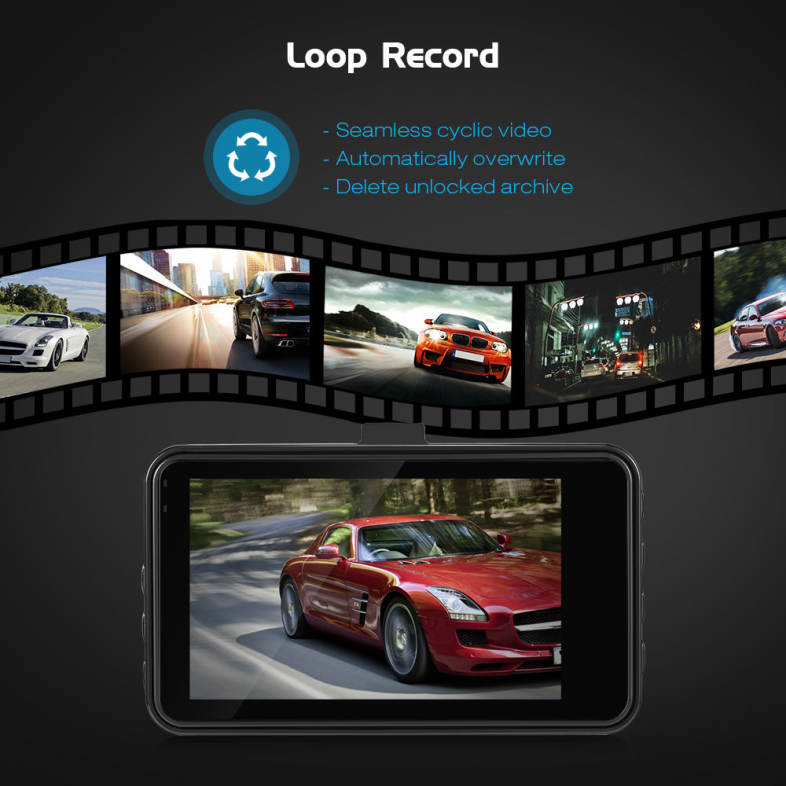 GOU UR60 Mini Dash Cam HD1080P 140 Degree Wide Angle Lens Car Driving Recorder
