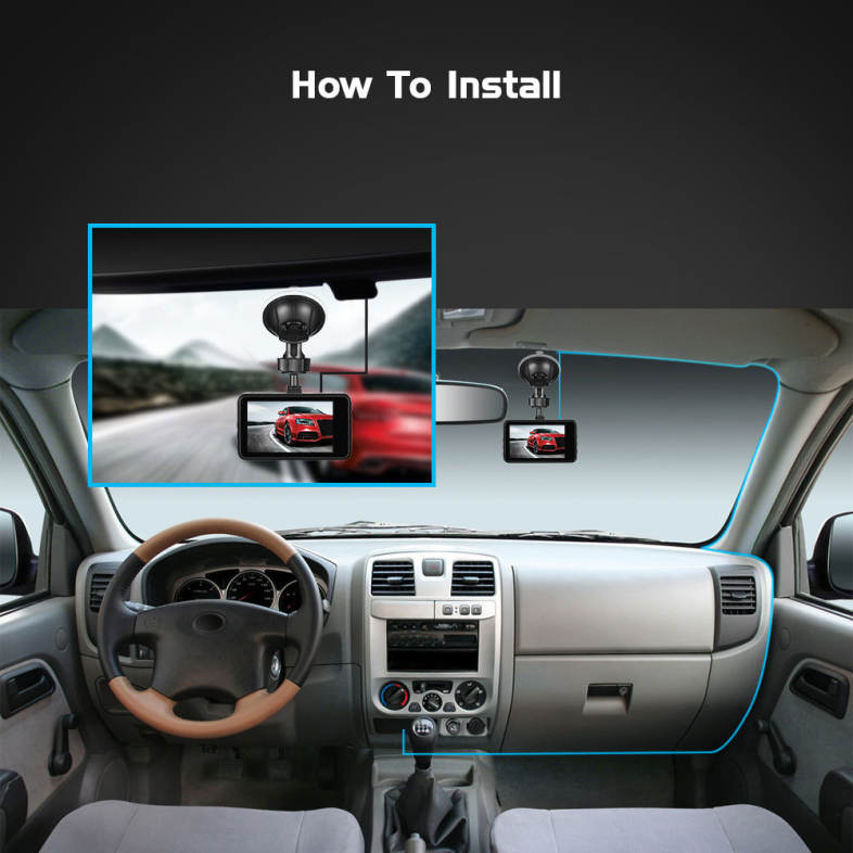GOU UR60 Mini Dash Cam HD1080P 140 Degree Wide Angle Lens Car Driving Recorder
