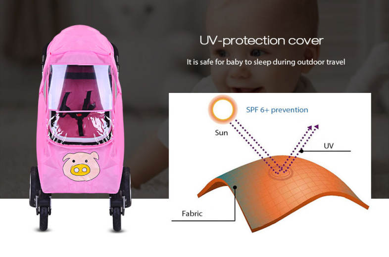 Baby Stroller Pushchair Pram Accessories Rain-proof Wind-proof Rain Cover for Outdoor Travel
