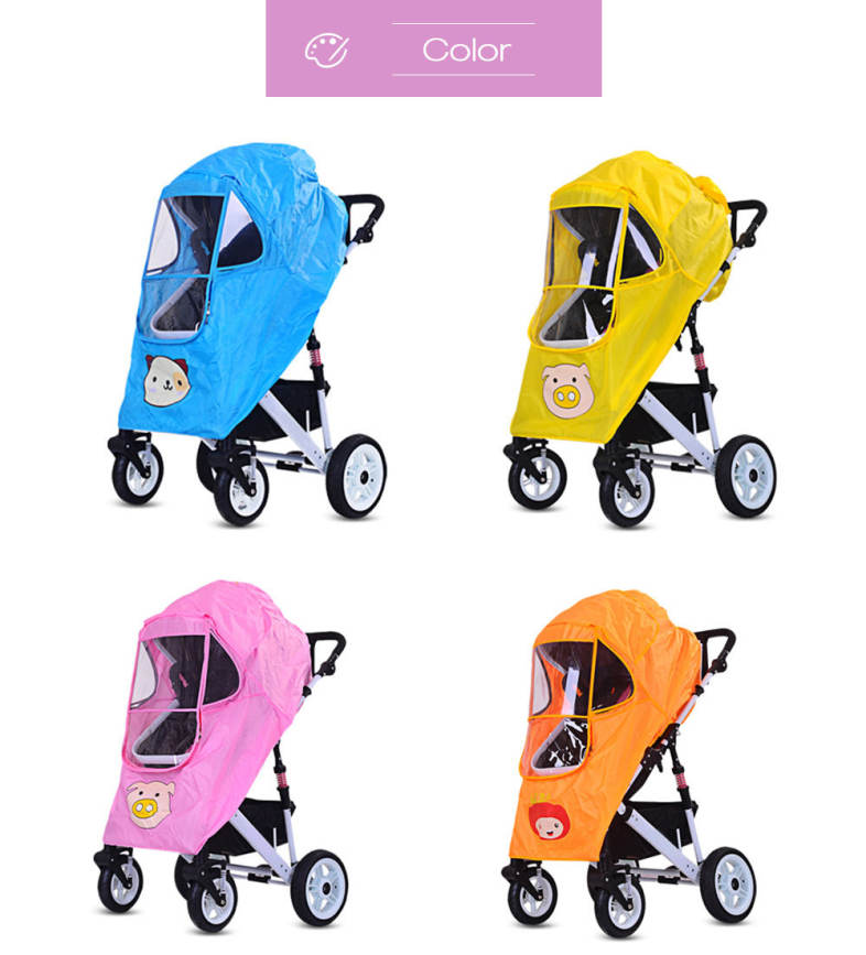 Baby Stroller Pushchair Pram Accessories Rain-proof Wind-proof Rain Cover for Outdoor Travel
