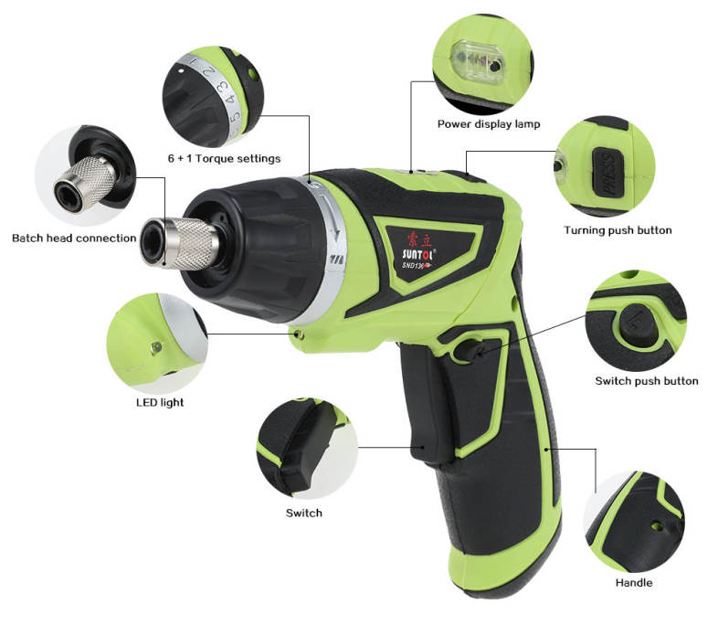 SUNTOL SND136 Lithium-ion Battery Electric Drill Screwdriver