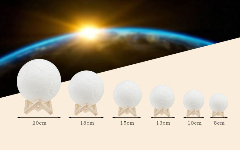 3D Printing Earth Light Dimmable Desk Decorative Lamp