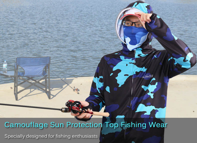 TSURINOYA Trulinoya Trendy Sun Protection Top Long Sleeve Breathable Fast Dry Summer Fishing Wear