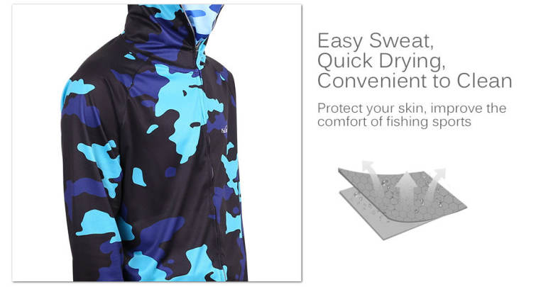 TSURINOYA Trulinoya Trendy Sun Protection Top Long Sleeve Breathable Fast Dry Summer Fishing Wear