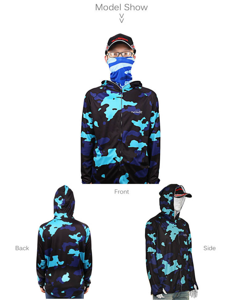 TSURINOYA Trulinoya Trendy Sun Protection Top Long Sleeve Breathable Fast Dry Summer Fishing Wear