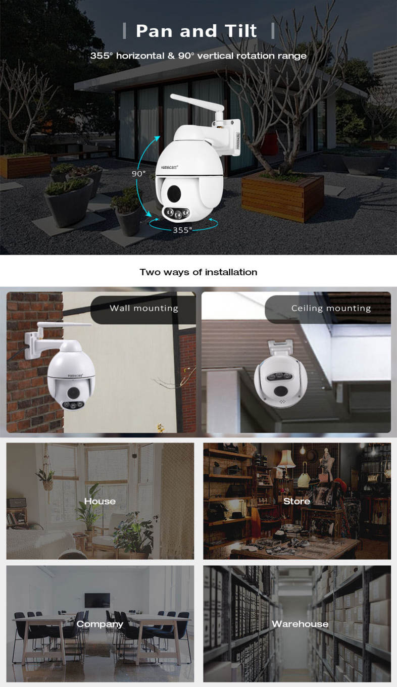WANSCAM HW0054 1080P 2.0MP WiFi IP Camera Wireless Security Surveillance CCTV ONVIF / P2P / Motion Detection 