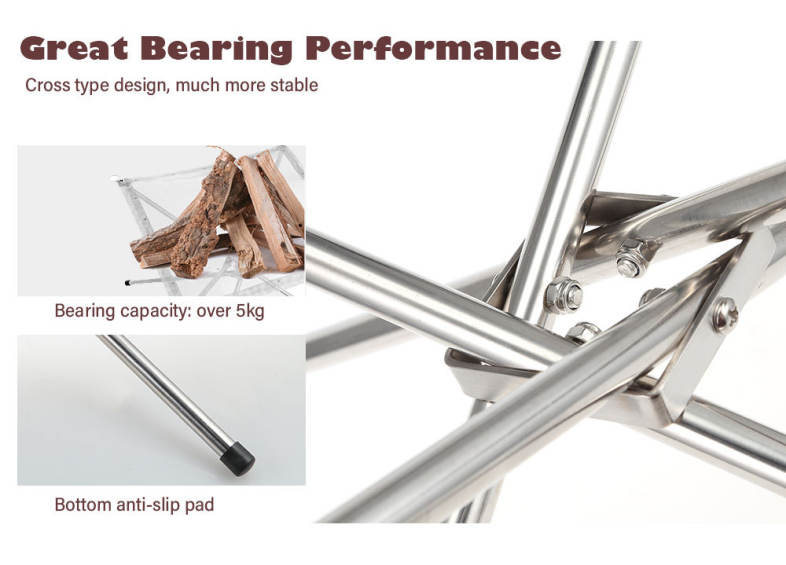 Selpa Portable Folding Stove Fire Frame Camping Wood Burning Grill Heater Stainless Steel Net