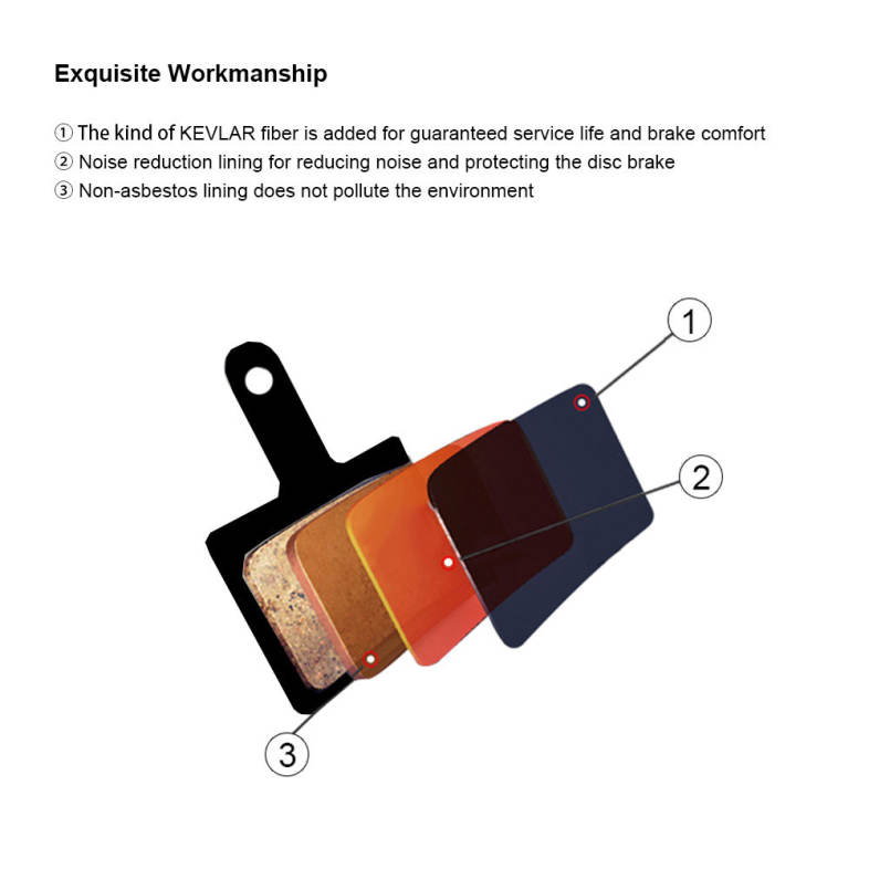 Mountain Bike Bicycle Disc Brake Pad Cycling Resin Friction Film