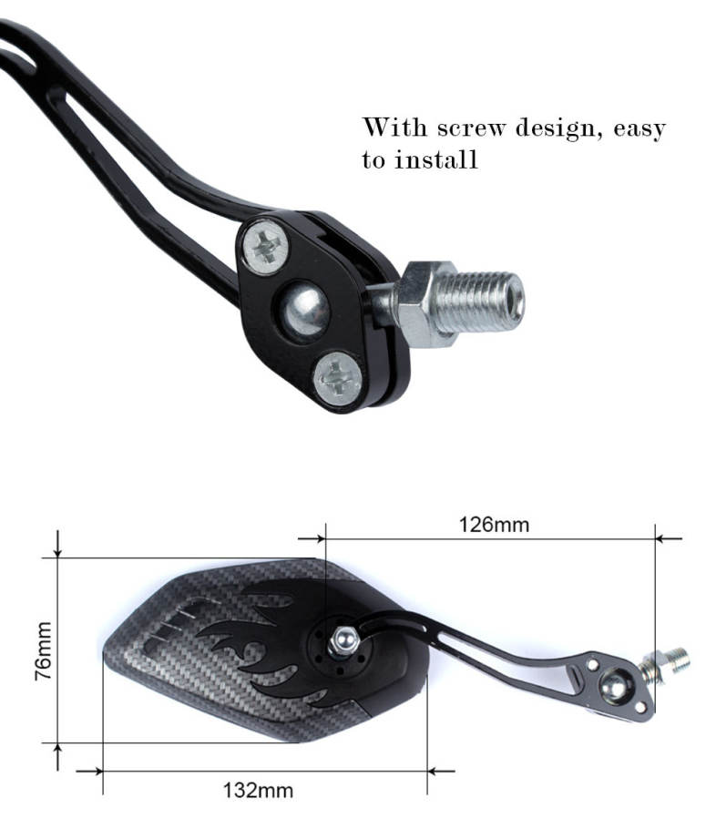 Flexible Bicycle Mountain Bike Handlebar Rearview Vision Mirror Reflector 2pcs