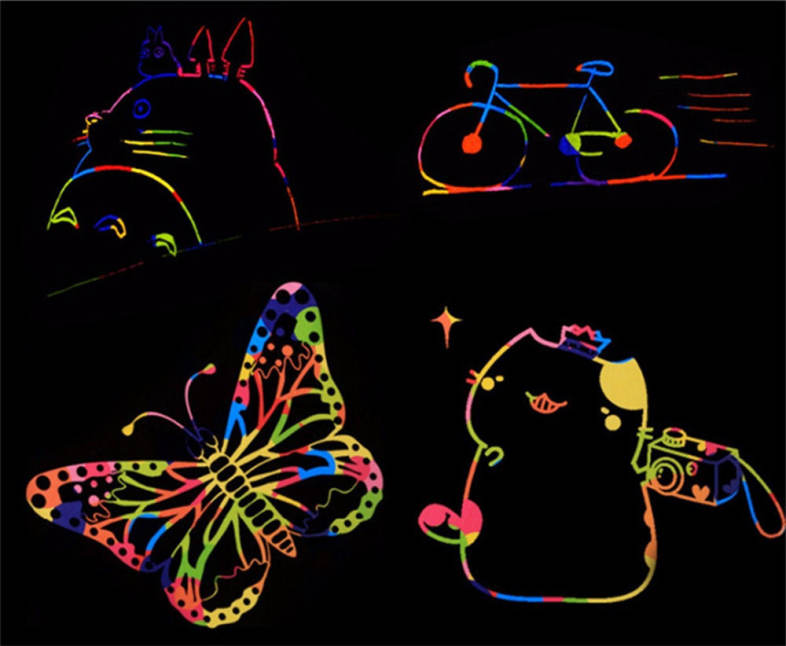 Fun Doodling Scratch Painting DIY Big Blow Painting Children Educational Toy