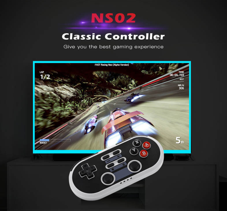 NS02 Classic Game Controller Wireless Mini Pad with Sleep Mode