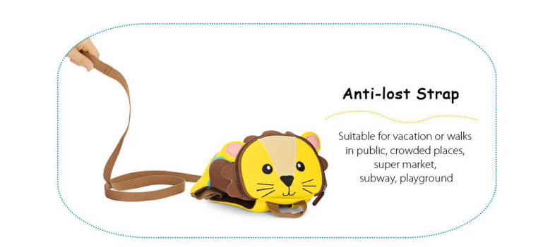 TOCHANG Anti-lost Cartoon Kids Kindergarten Backpack Cute Children School Bag