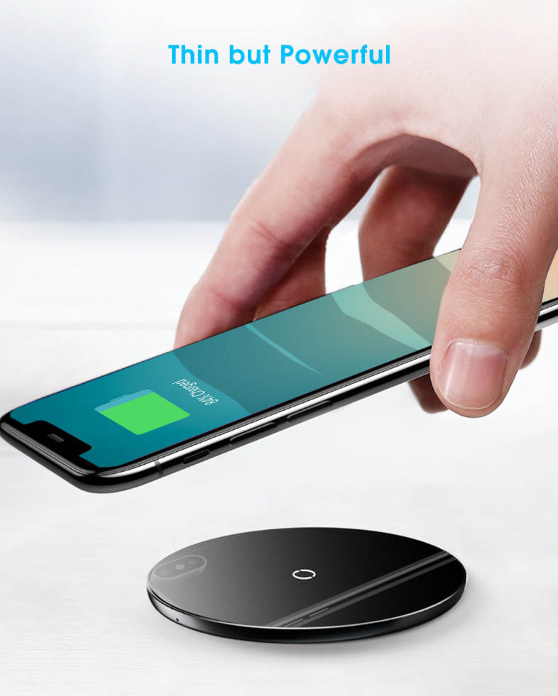 Baseus BSWC - P10 Simple Wireless Charger Aluminium Alloy Glass 10W