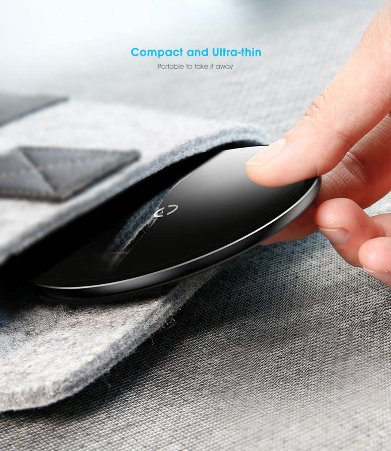 Baseus BSWC - P10 Simple Wireless Charger Aluminium Alloy Glass 10W