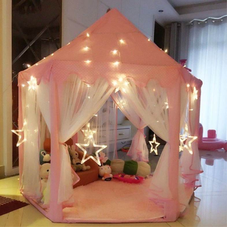 140x135cm Large Princess Castle Tulle Children House Game Selling Play Tent Yurt Creative