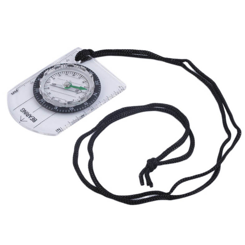 Mini Baseplate Compass Map Scale Ruler for Outdoor Camping Hiking 