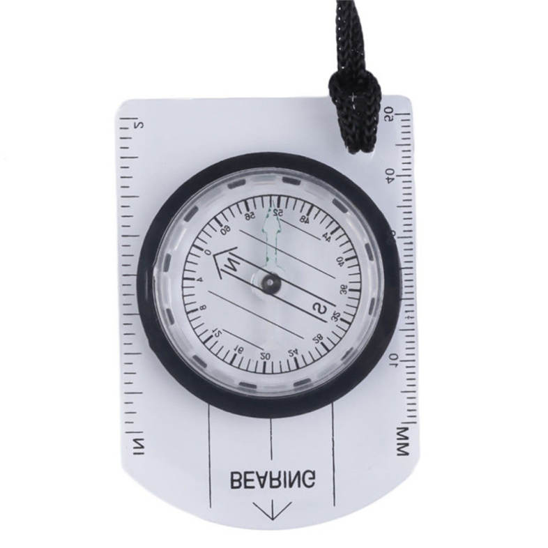 Mini Baseplate Compass Map Scale Ruler for Outdoor Camping Hiking 