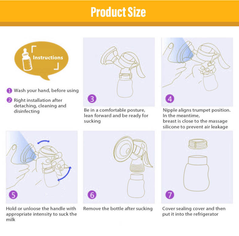 Doopser Manual Breast Pump BPA Free Baby Breastfeeding Milking Tool