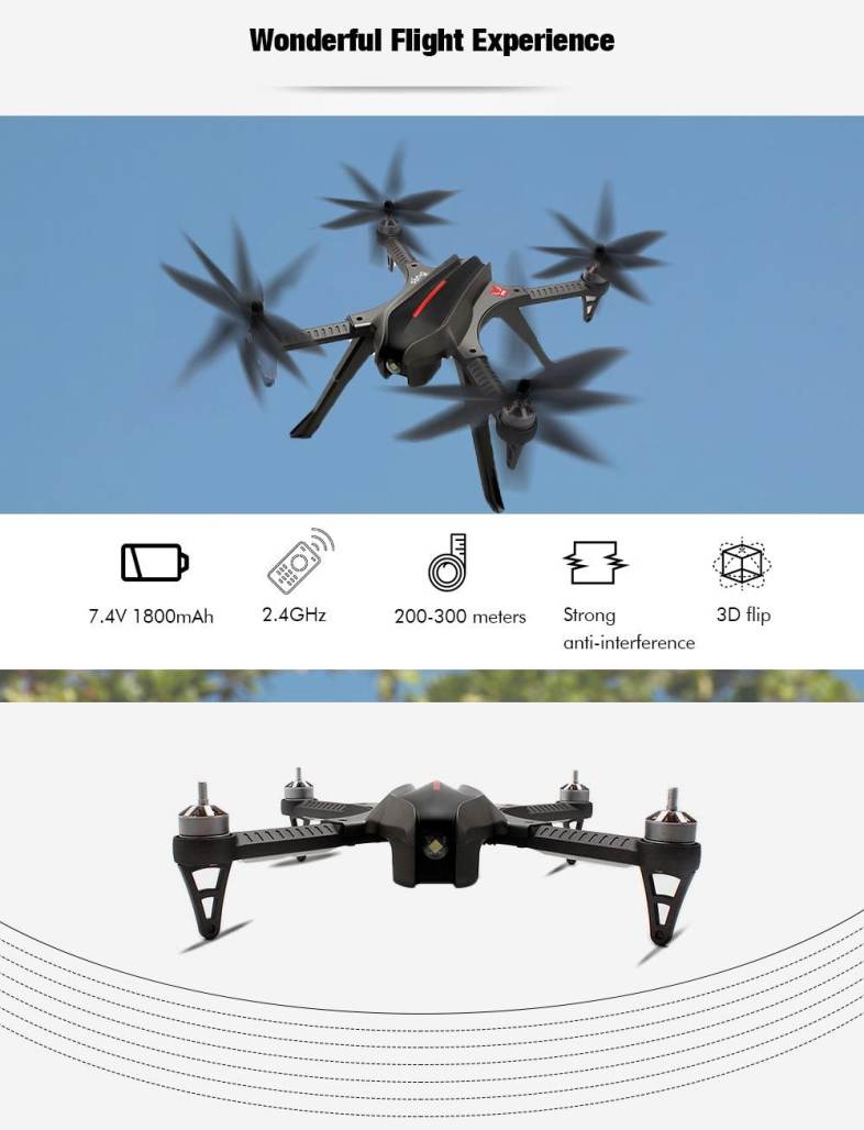MjxR/C Technic B3H Brushless RC Drone RTF Auto-stabilized / Semi-stabilized Mode Switching / 360 Degree Flip
