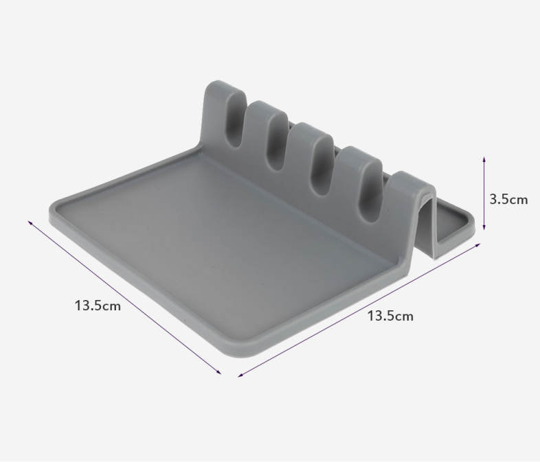 Kitchen Silicone Soup Spoon Pad Utensils Storage Rack