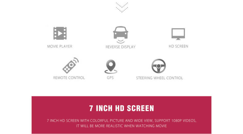 RM - GW9601G 7.0 inch TFT LCD Screen MP5 Car Multimedia Player with Bluetooth FM Radio GPS European Map