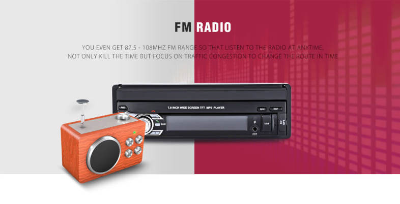 RM - GW9601G 7.0 inch TFT LCD Screen MP5 Car Multimedia Player with Bluetooth FM Radio GPS European Map