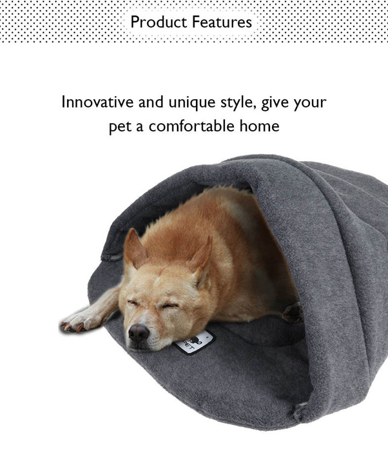Soft Warm Cat Dog Bed House Sleeping Bag 