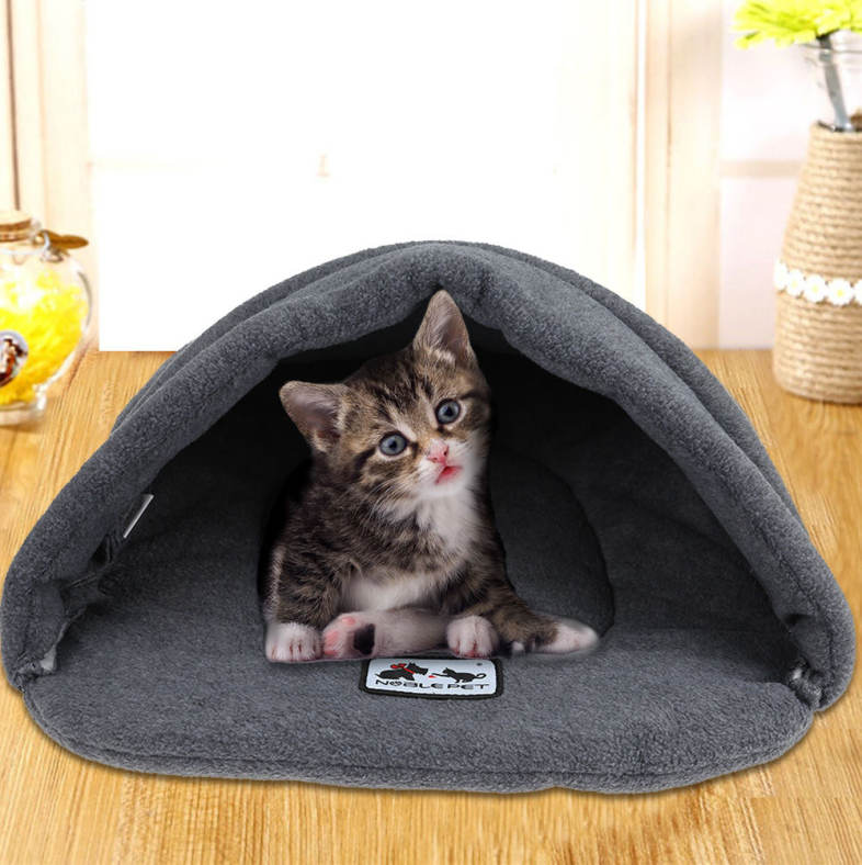 Soft Warm Cat Dog Bed House Sleeping Bag 