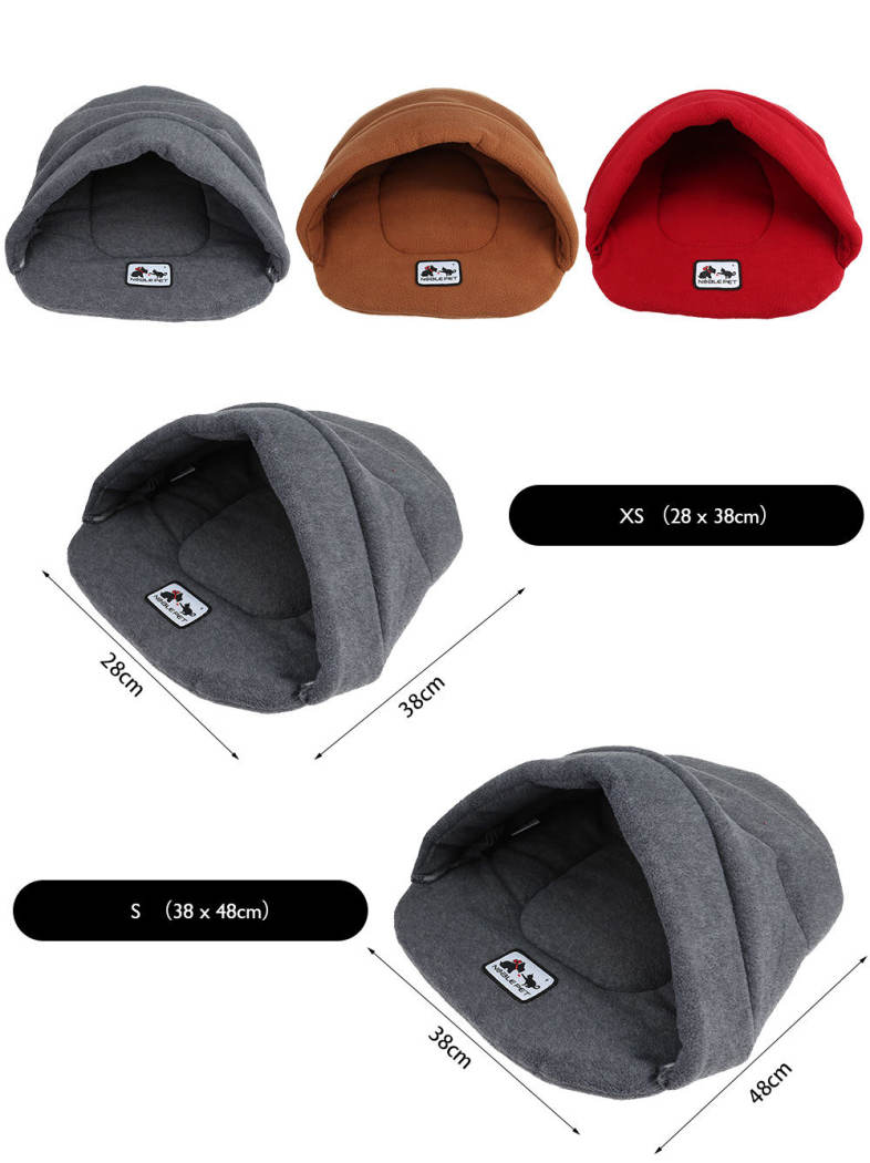 Soft Warm Cat Dog Bed House Sleeping Bag 