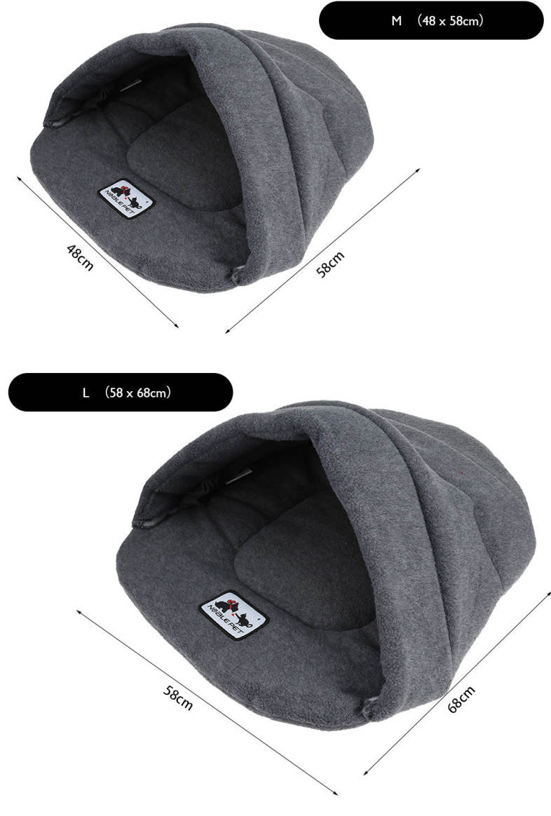 Soft Warm Cat Dog Bed House Sleeping Bag 