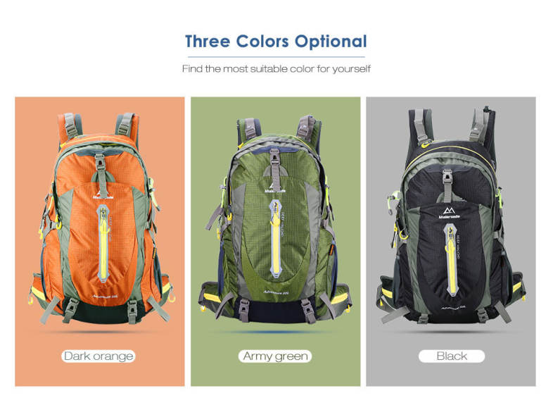 Maleroads 50L Outdoor Sports Backpack Hiking Camping Water Resistant Nylon Bike Rucksack Bag
